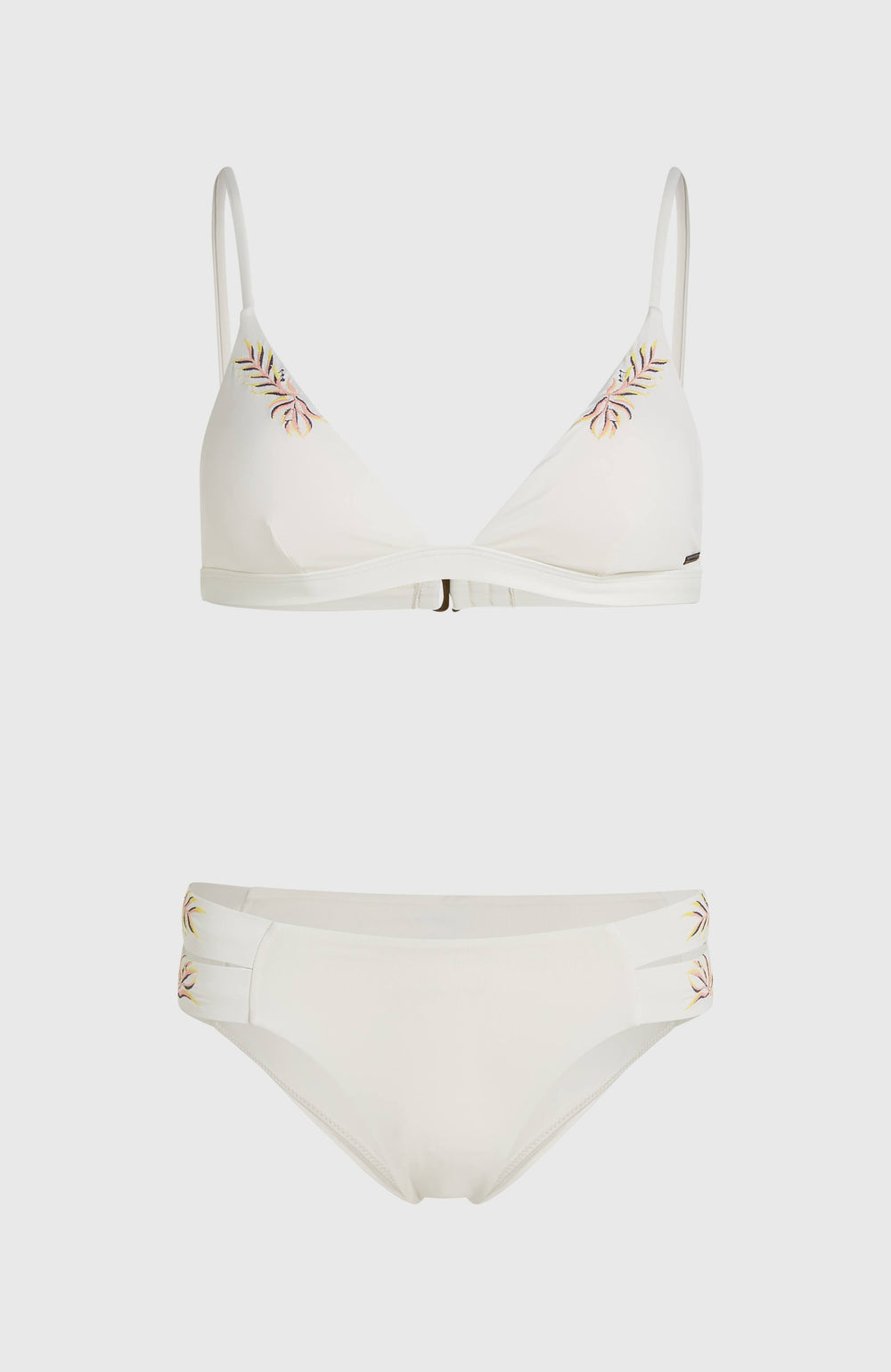 Seaside Boulder Embroidery Bikini Set Women - Snow White