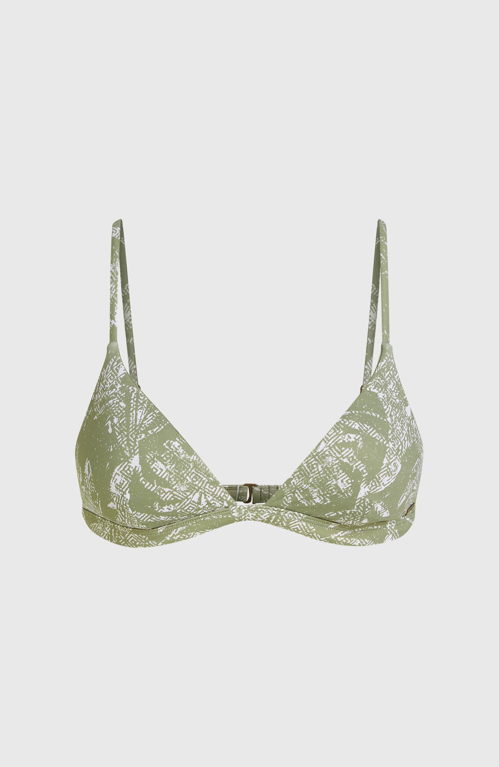 Seaside Tri Bikini Top Women - Green Textured Jungle