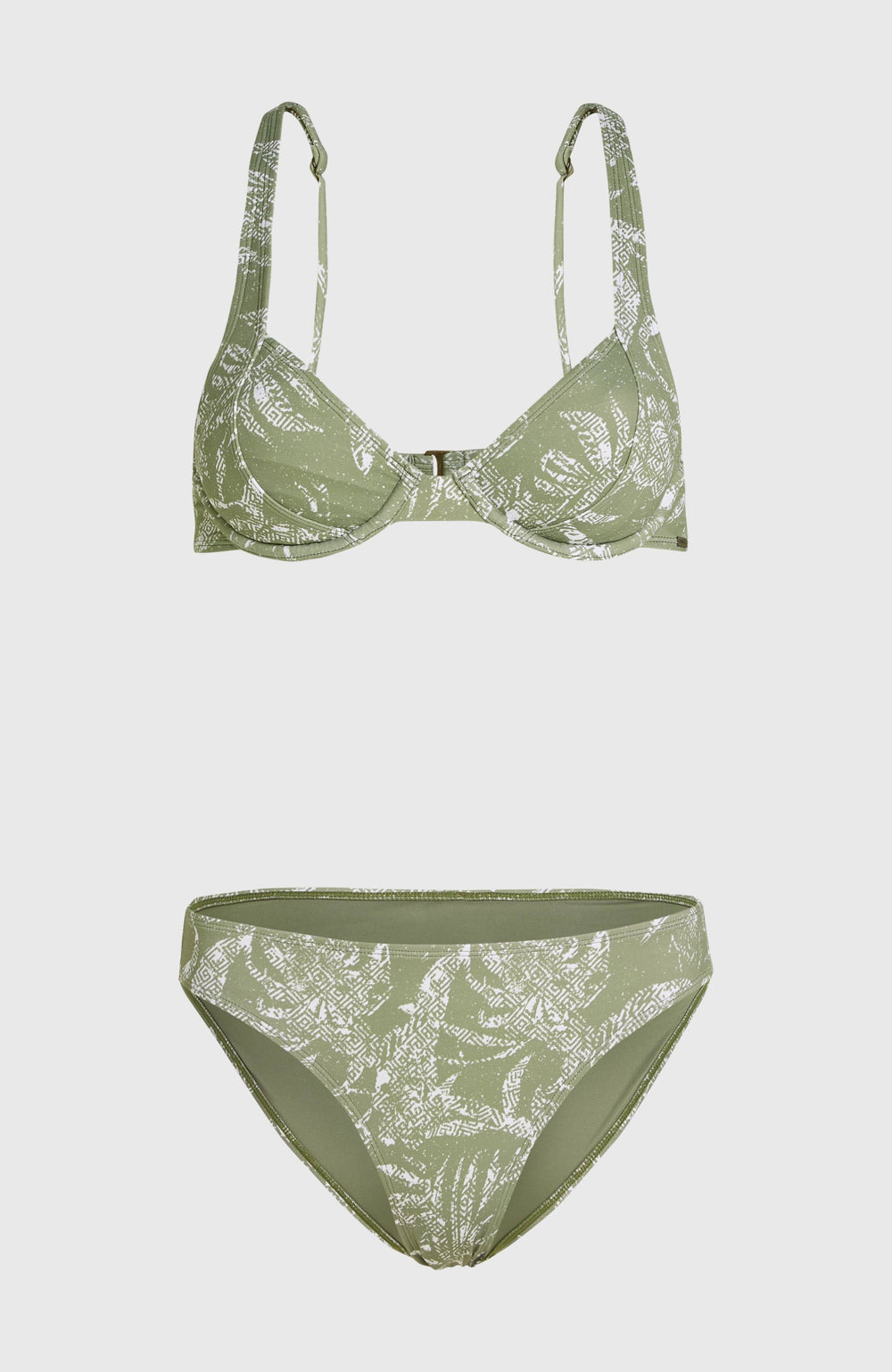 Saltwater Elsie Rita Bikini Set Women - Green Textured Jungle