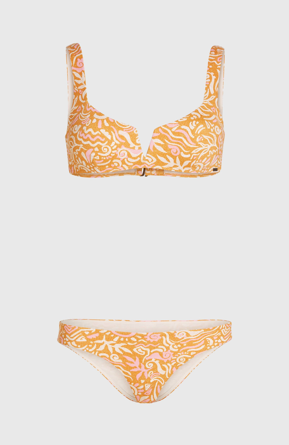 Women Of The Wave Popoyo Matira Bikini Set Women - Orange Abstract Wave
