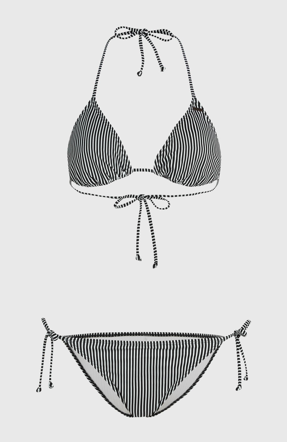 Essentials Capri Bondey Bikini Set Women - Black Simple Stripe