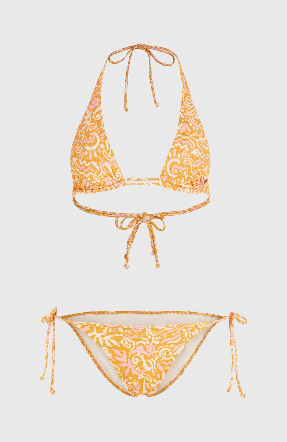 Women Of The Wave Mother Maracas Bikini Set Women - Orange Abstract Wave