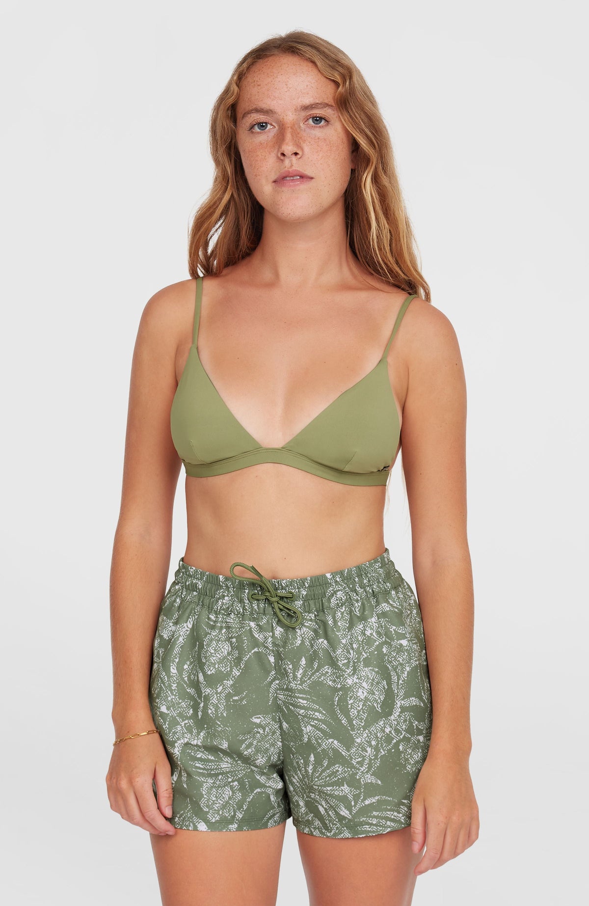 Essentials Print 12'' Swim Shorts Women - Green Textured Jungle