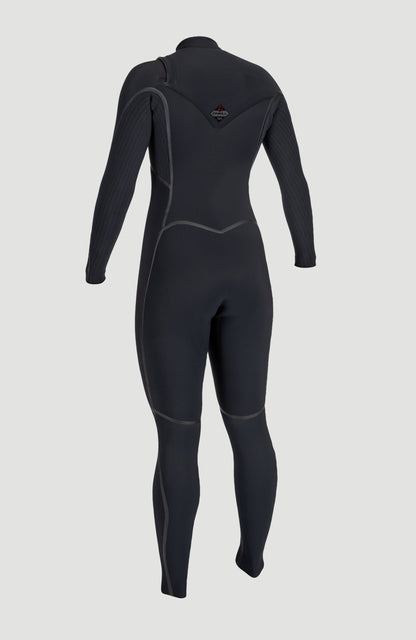 Hyperfreak Fire 4/3mm+ Chest Zip Full Wetsuit Women|Wetsuits - BLACK/BLACK