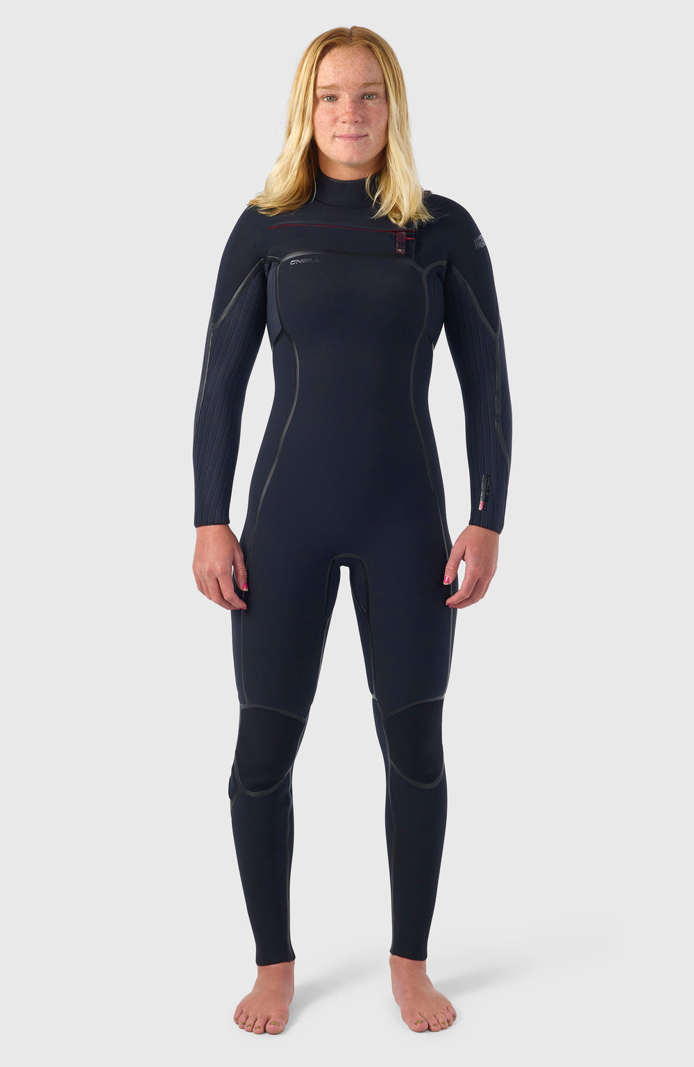 Hyperfreak Fire 4/3mm+ Chest Zip Full Wetsuit Women|Wetsuits - BLACK/BLACK