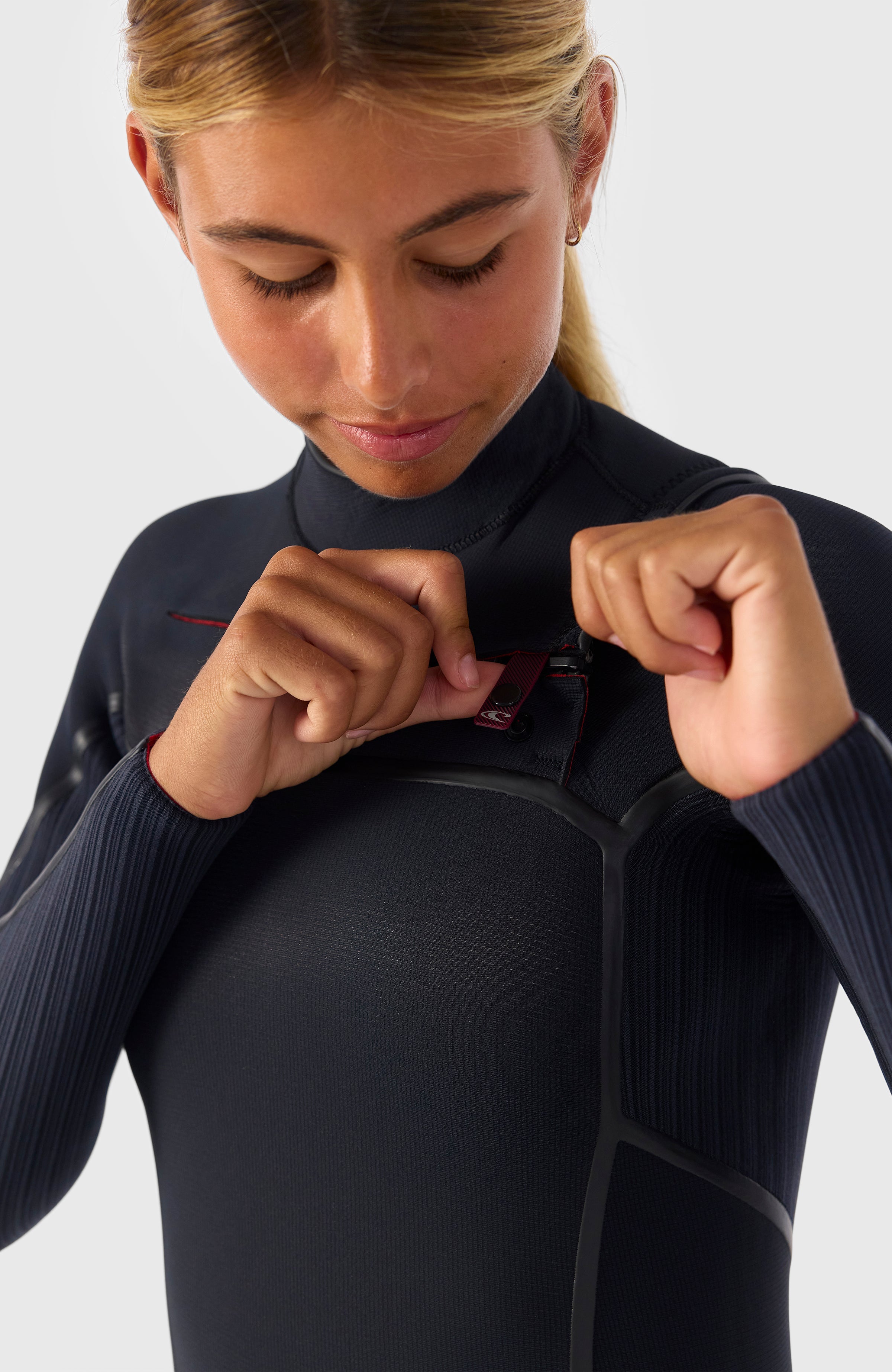 Hyperfreak Fire 4/3mm+ Chest Zip Full Wetsuit Women|Wetsuits - BLACK/BLACK