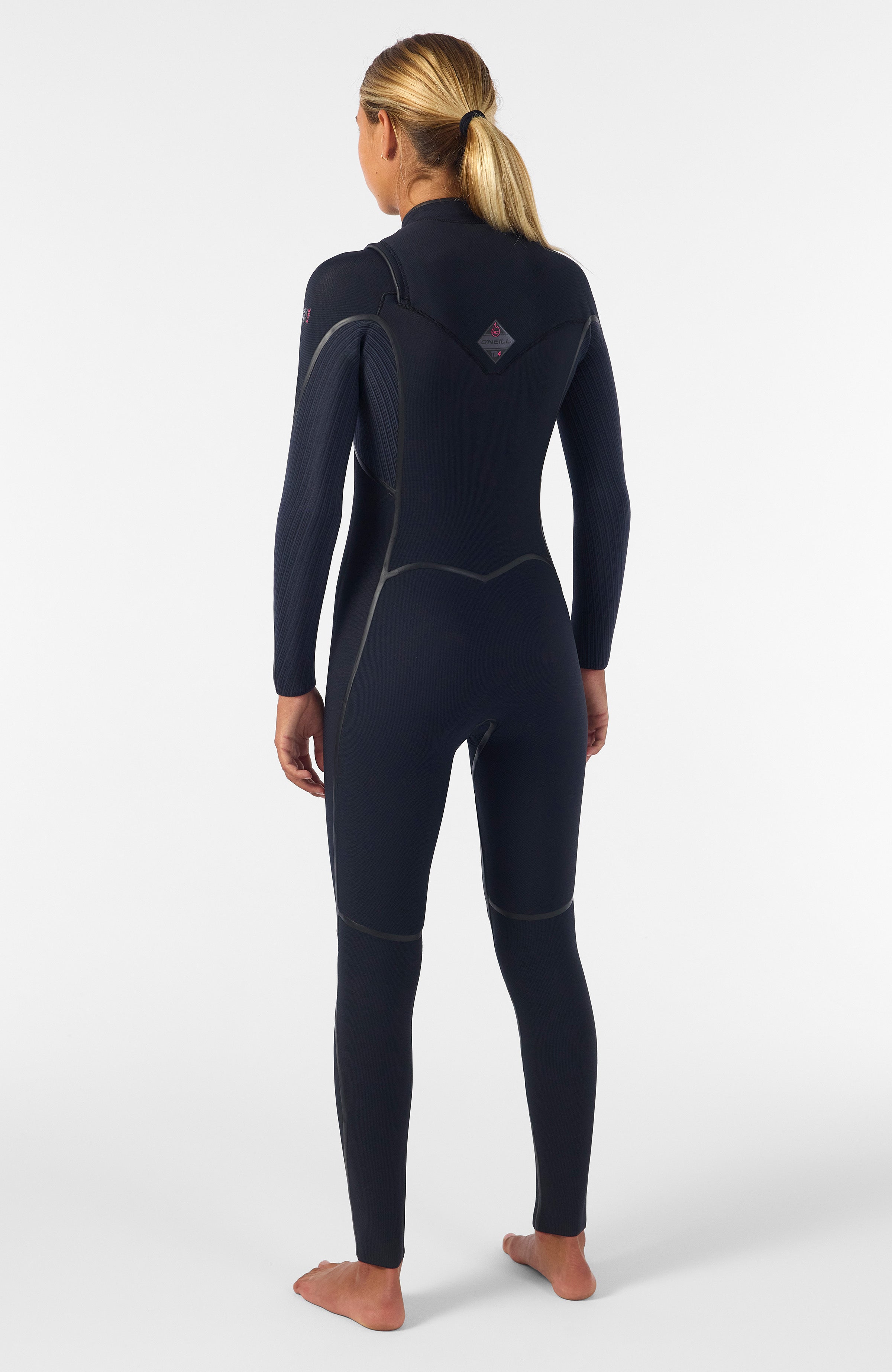 Hyperfreak Fire 4/3mm+ Chest Zip Full Wetsuit Women|Wetsuits - BLACK/BLACK