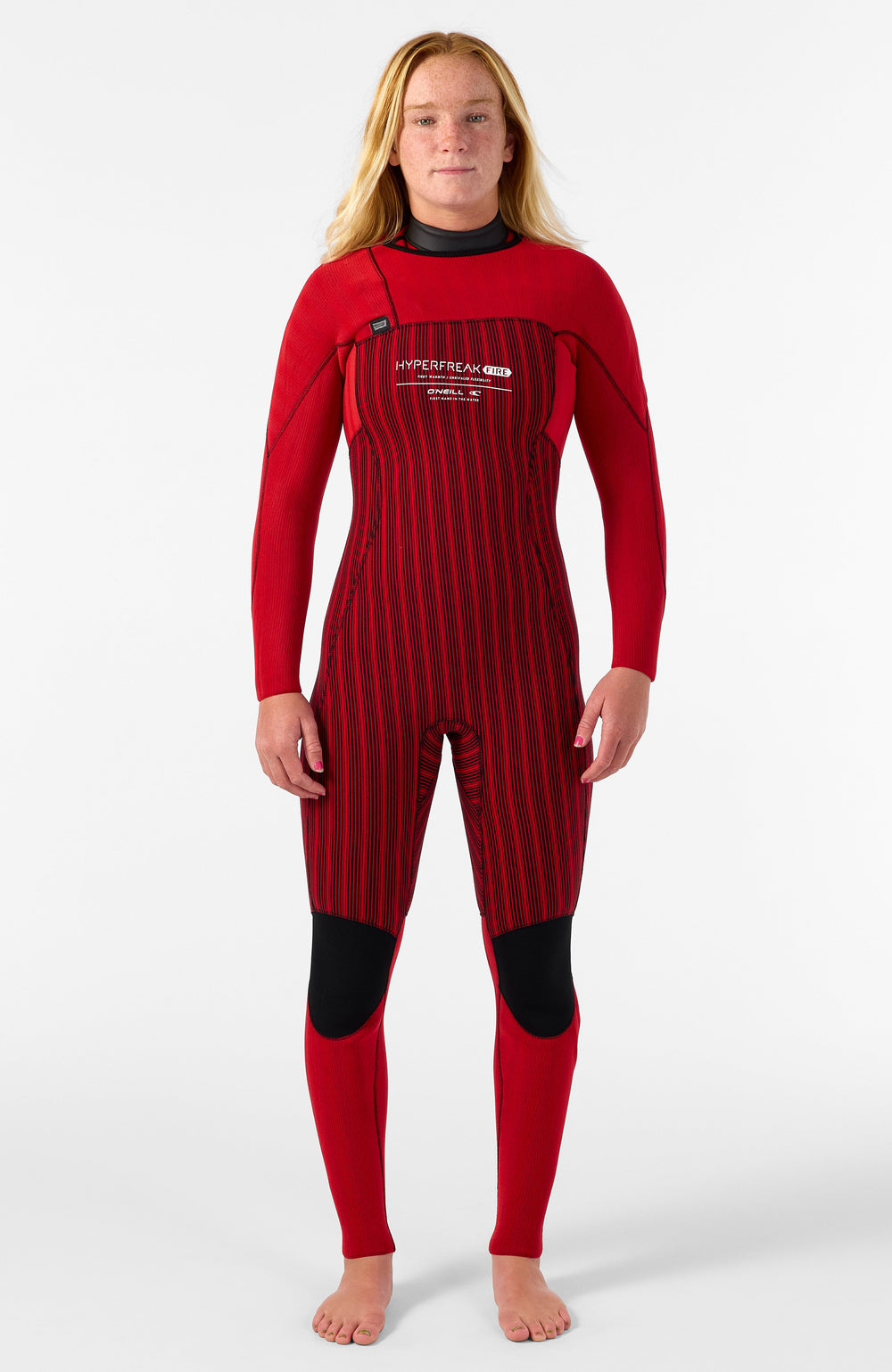 Hyperfreak Fire 4/3mm+ Chest Zip Full Wetsuit Women|Wetsuits - BLACK/BLACK