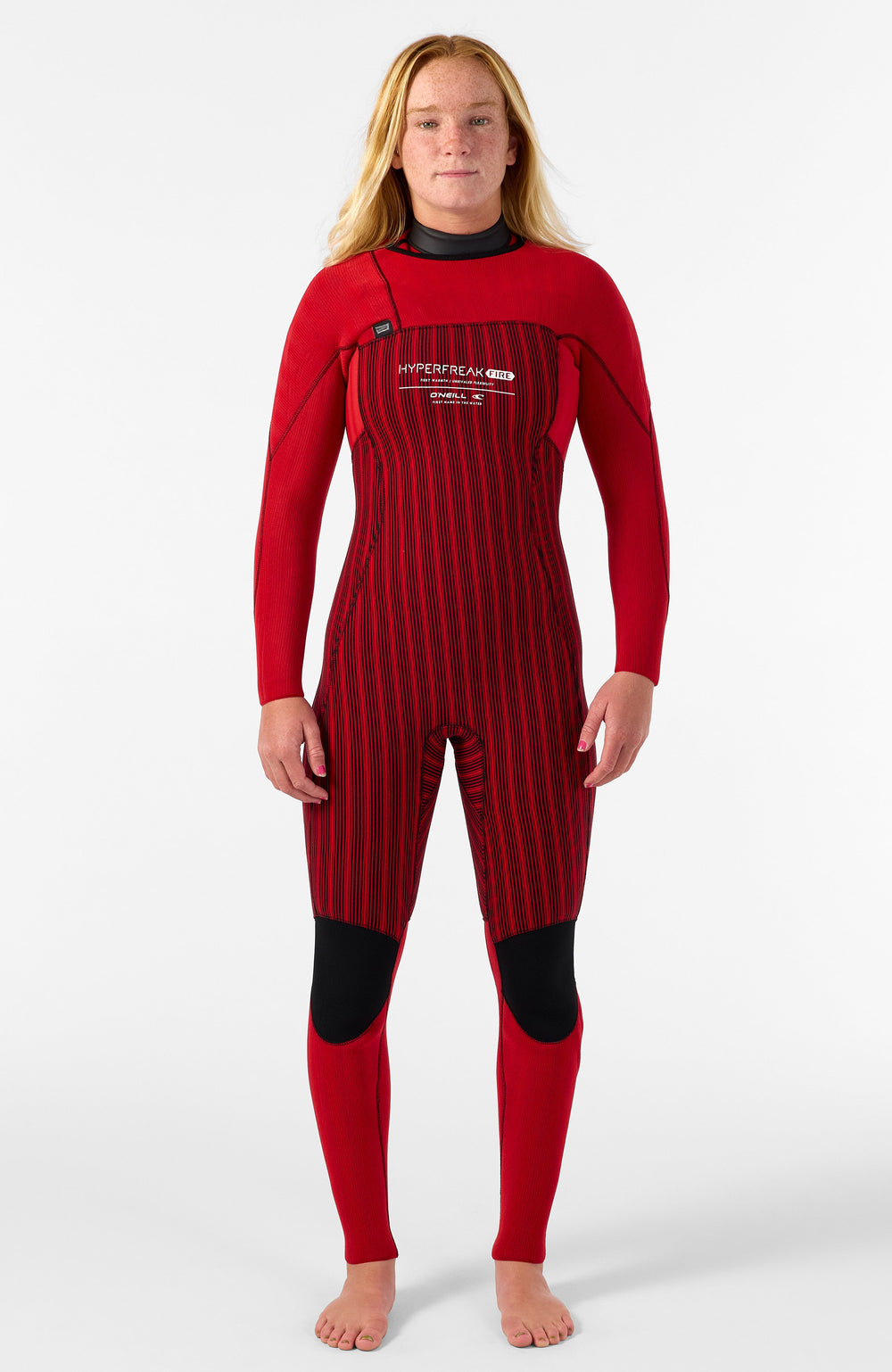 Hyperfreak Fire 5/4mm+ Chest Zip Full Wetsuit Women|Wetsuits - BLACK/BLACK