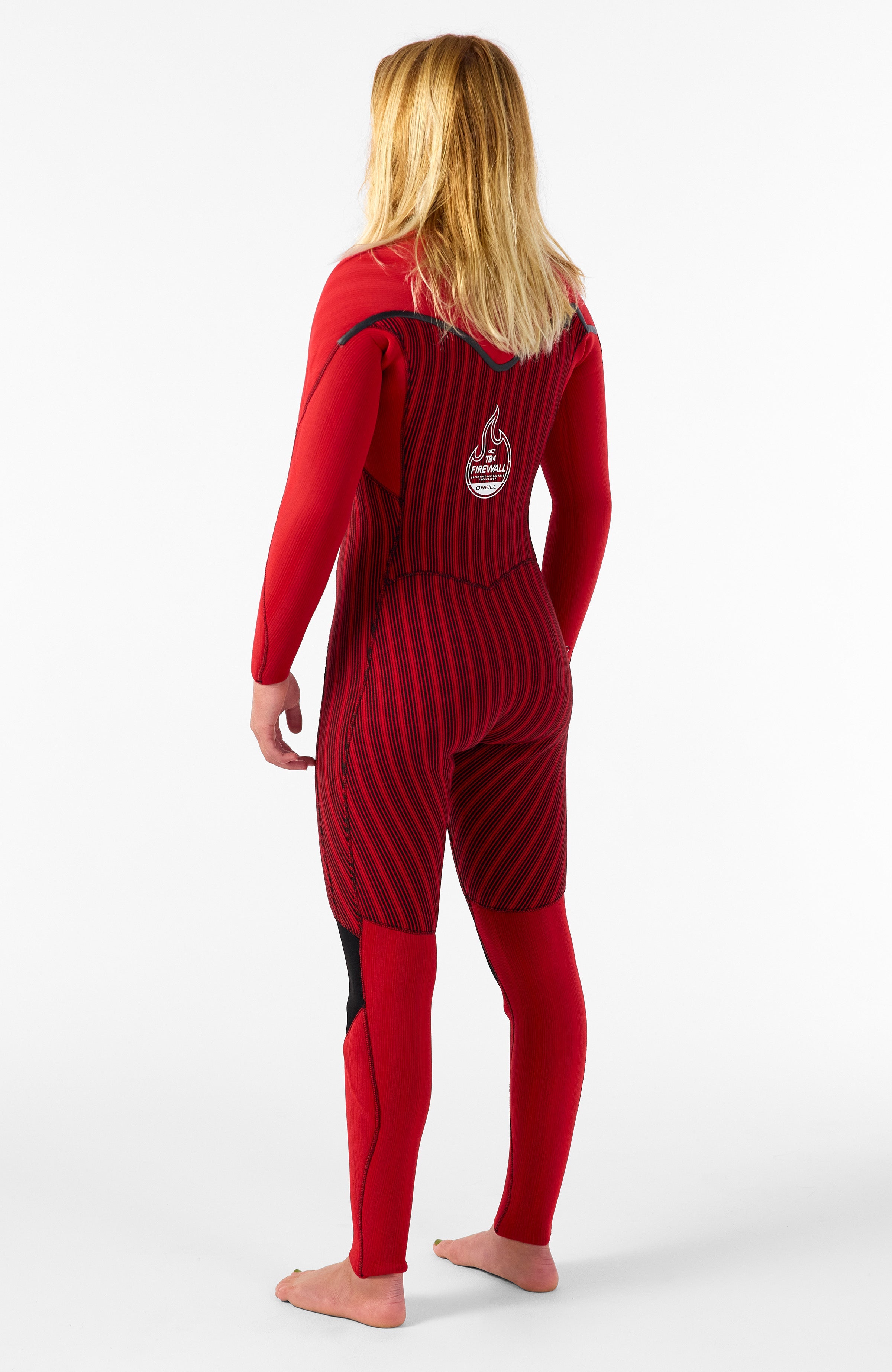 Hyperfreak Fire 5/4mm+ Chest Zip Full Wetsuit Women|Wetsuits - BLACK/BLACK