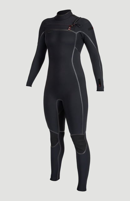 Hyperfreak Fire 5/4mm+ Chest Zip Full Wetsuit Women|Wetsuits - BLACK/BLACK