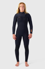 O'Neill Hyperfreak 3/2mm Chest Zip Full Wetsuit Women – O'Neill Women|Wetsuits - BLACK/BLACK