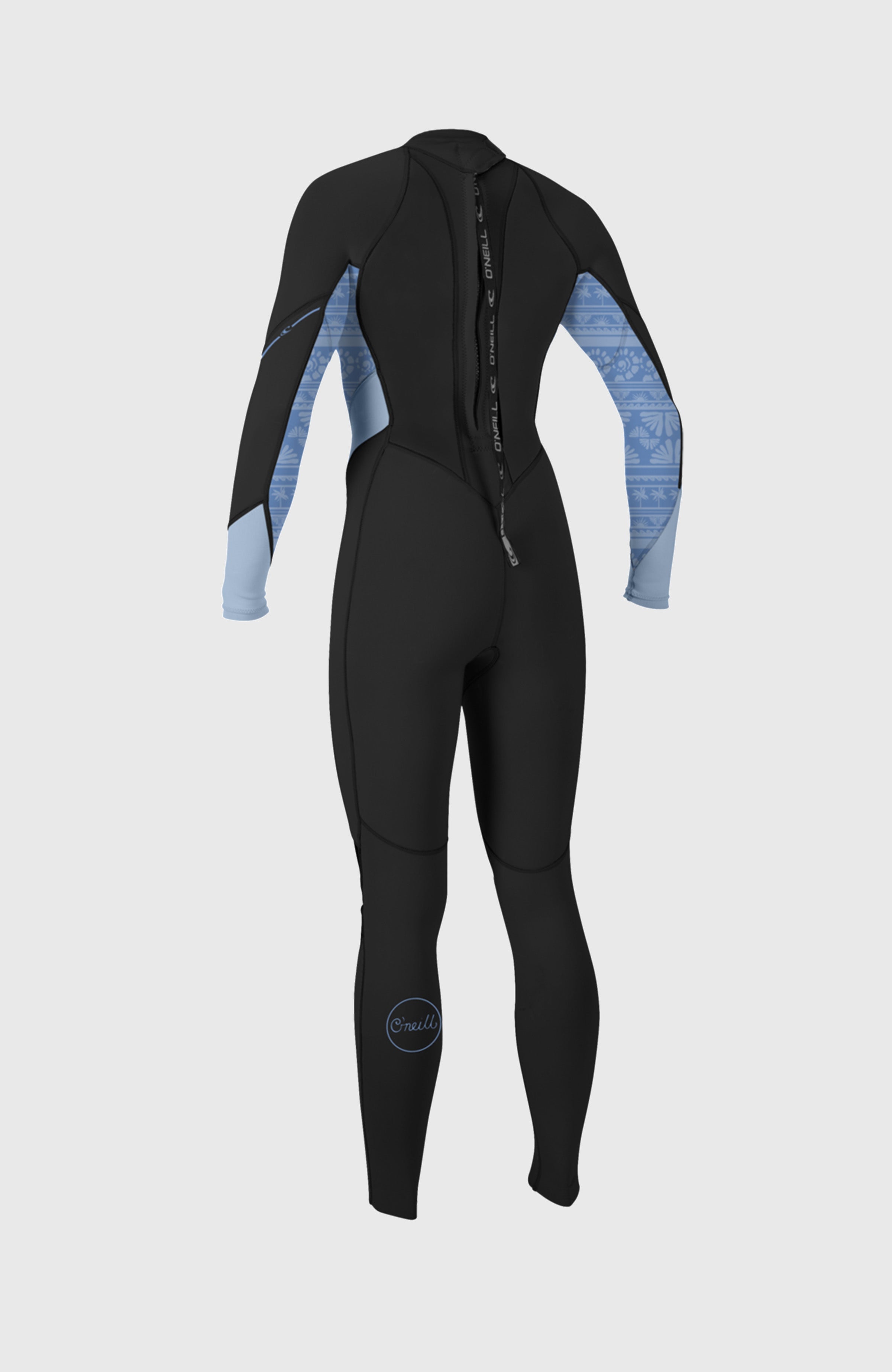 O'Neill Bahia 3/2mm Back Zip Full Wetsuit Women – O'Neill Women|Wetsuits - BLACK/SURFABSTRACT/CHAMBRAYBLU