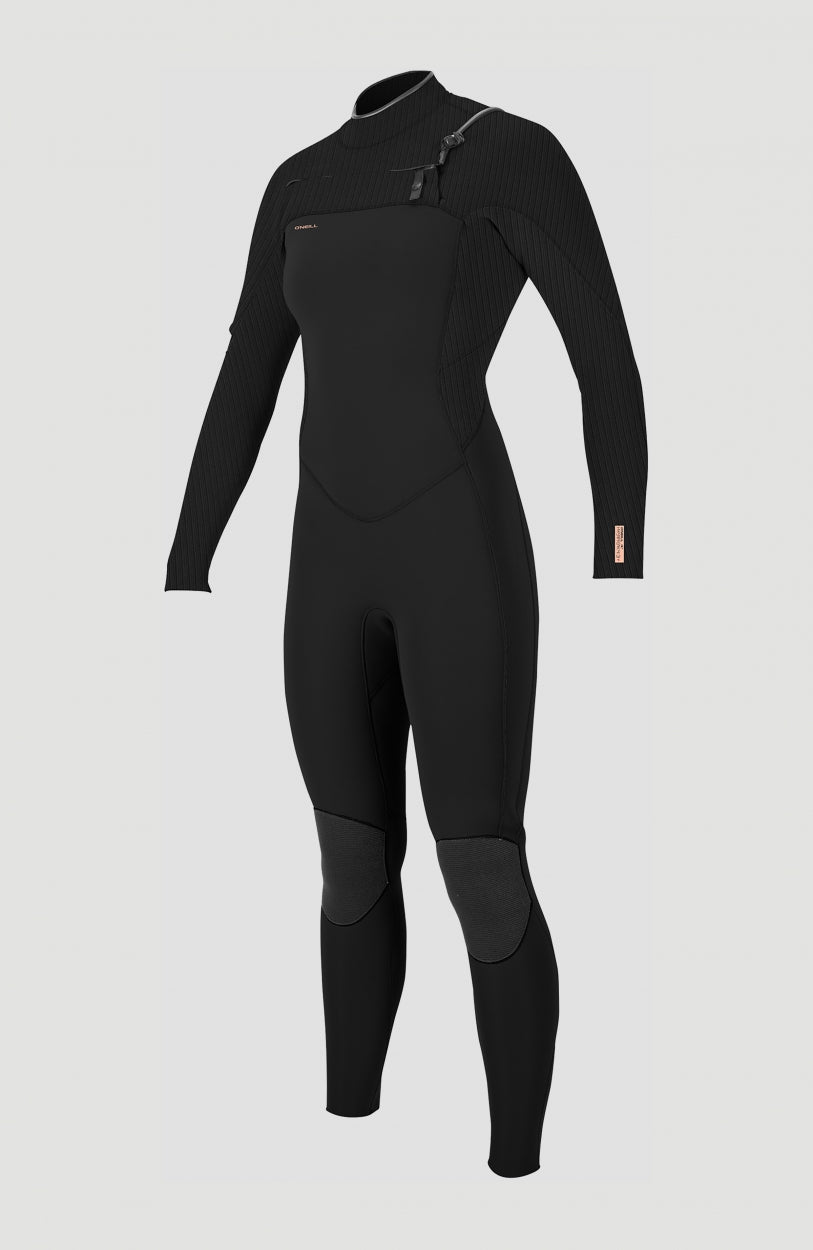 O'Neill Women Hyperfreak 4/3mm Chest Zip Full Wetsuit Women – O'Neill Women|Wetsuits - BLACK/BLACK