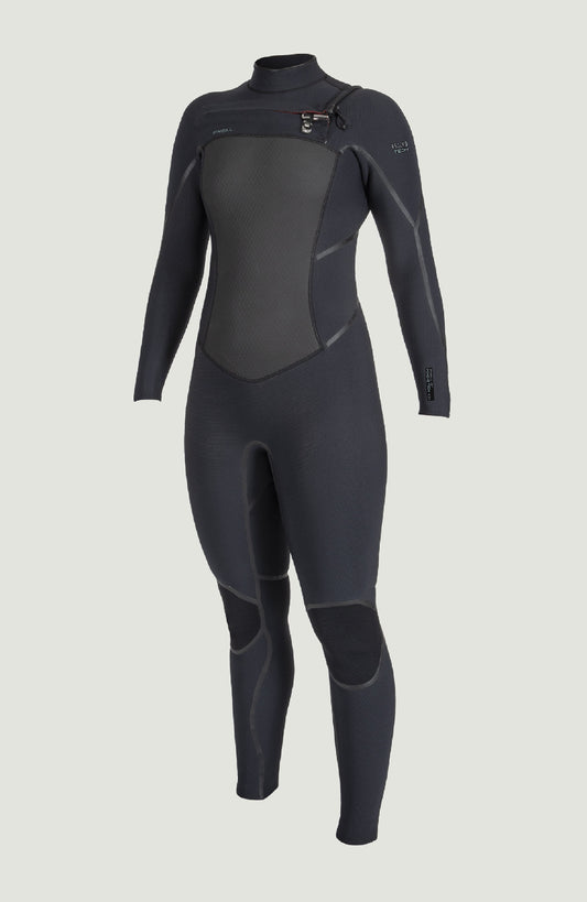 Psycho Tech 4/3mm Chest Zip Full Wetsuit Women|Wetsuits - BLACK/BLACK