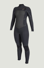 Psycho Tech 4/3mm Chest Zip Full Wetsuit Women|Wetsuits - BLACK/BLACK