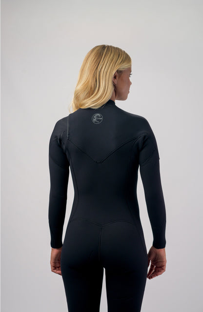 Wms O'Riginal RG8 5/4 Chest Zip Full Women|Wetsuits - Black