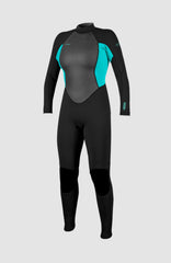 Reactor-2 3/2 Back Zip Full Wetsuit Women|Wetsuits - BLK/LTAQUA