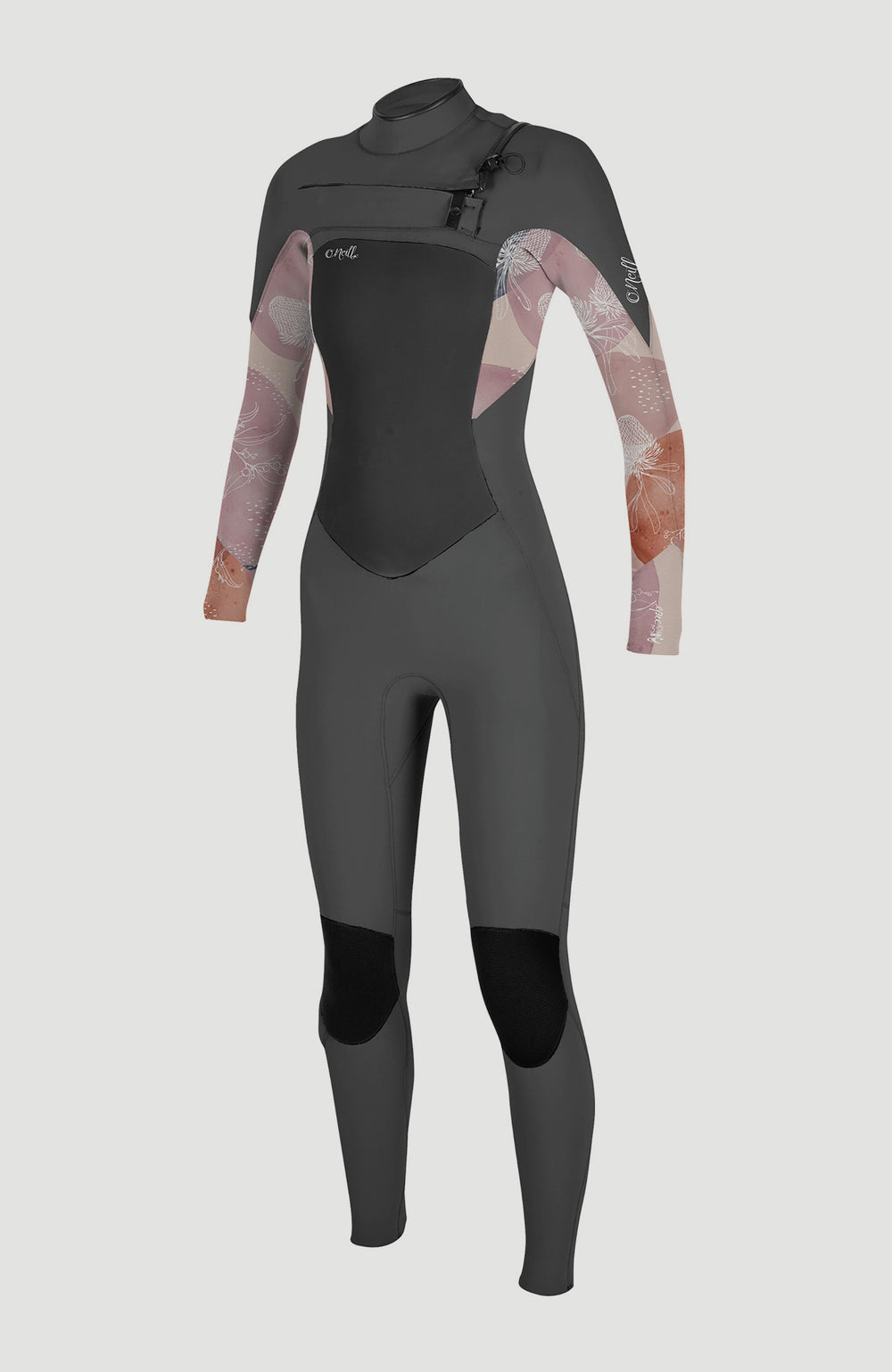 O'Neill Women Epic 4/3mm Chest Zip Full Wetsuit Women – O'Neill Women|Wetsuits - GRAPHITE/DESERT BLOOM