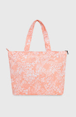 Coastal Print Tote Bag Women - Peach Island Sky