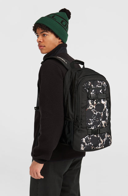 Boarder Backpack Women|Men - Black/Beige Quarry