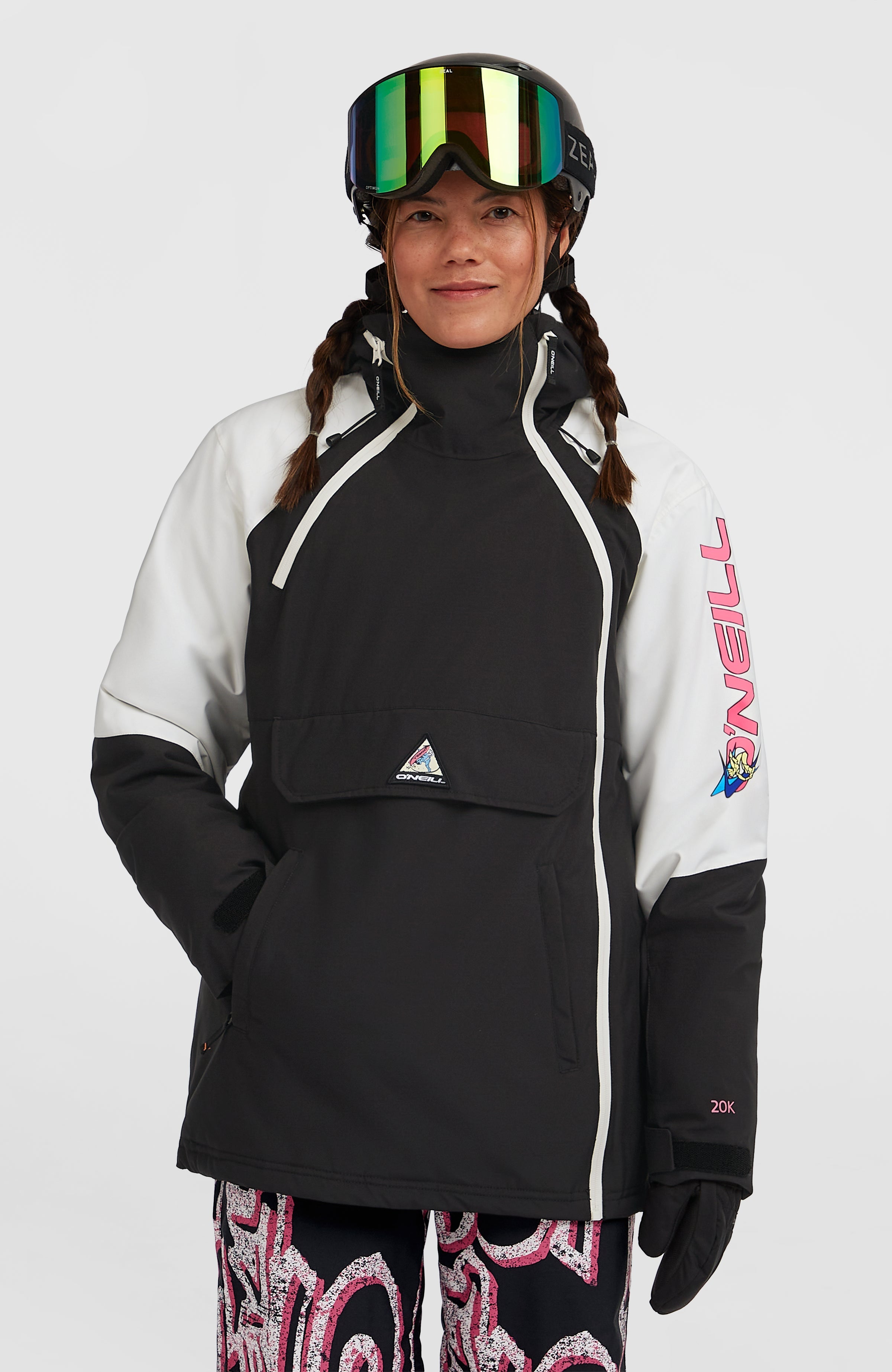 FWC'Play Asymmetric Snow Jacket Women - Black Out Colour Block