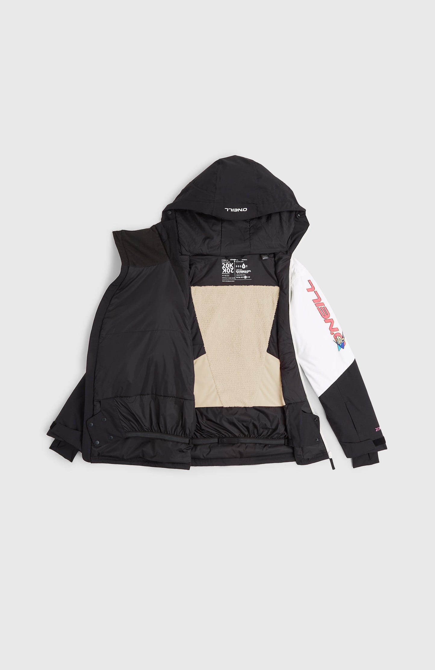 FWC'Play Asymmetric Snow Jacket Women - Black Out Colour Block