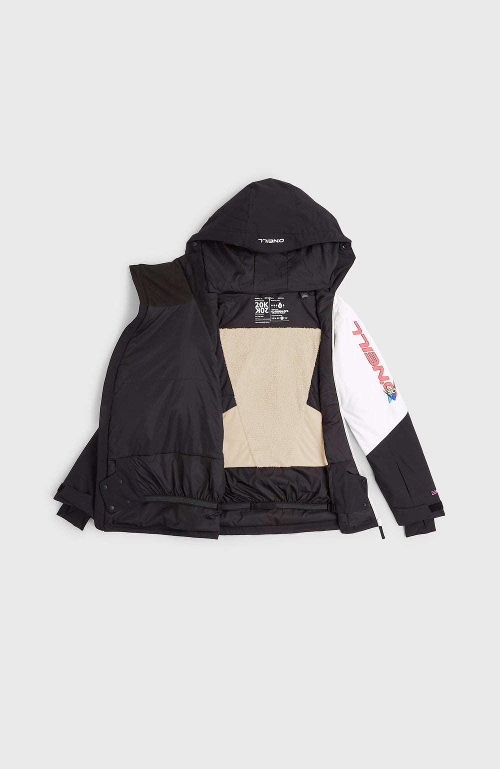 FWC'Play Asymmetric Snow Jacket Women - Black Out Colour Block