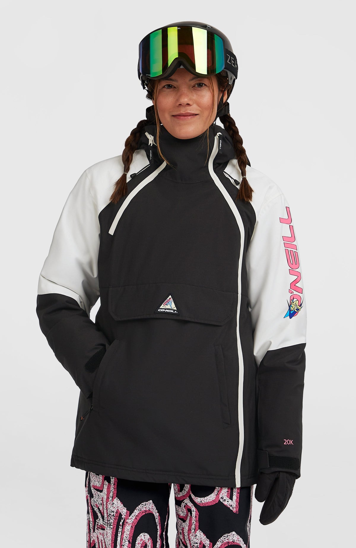 FWC'Play Asymmetric Snow Jacket Women - Black Out Colour Block