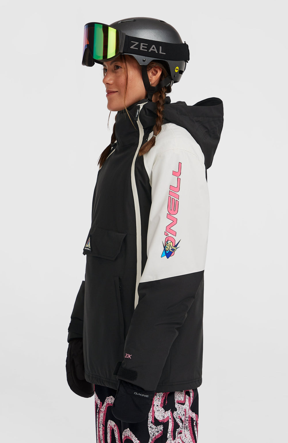 FWC'Play Asymmetric Snow Jacket Women - Black Out Colour Block