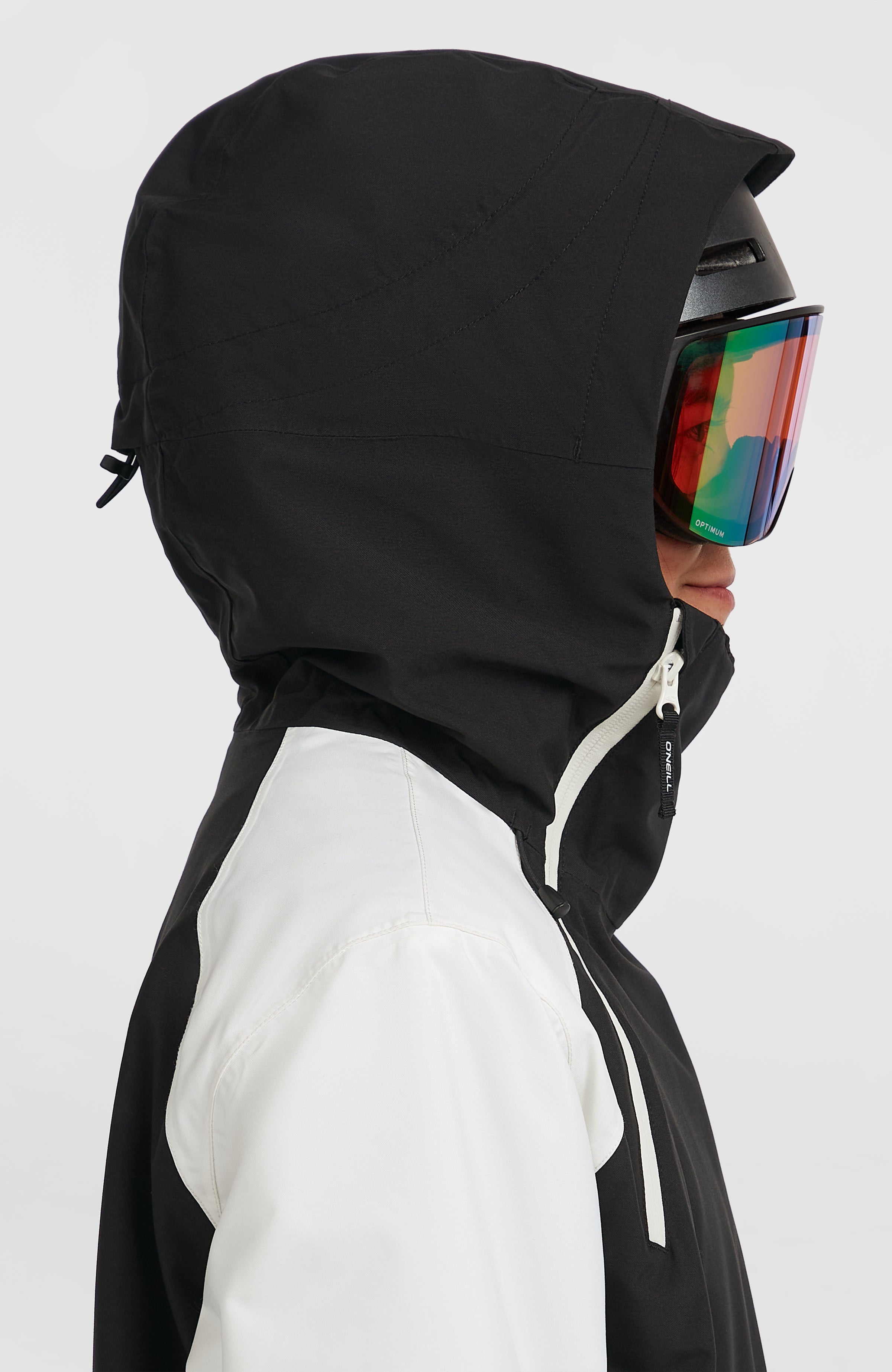 FWC'Play Asymmetric Snow Jacket Women - Black Out Colour Block