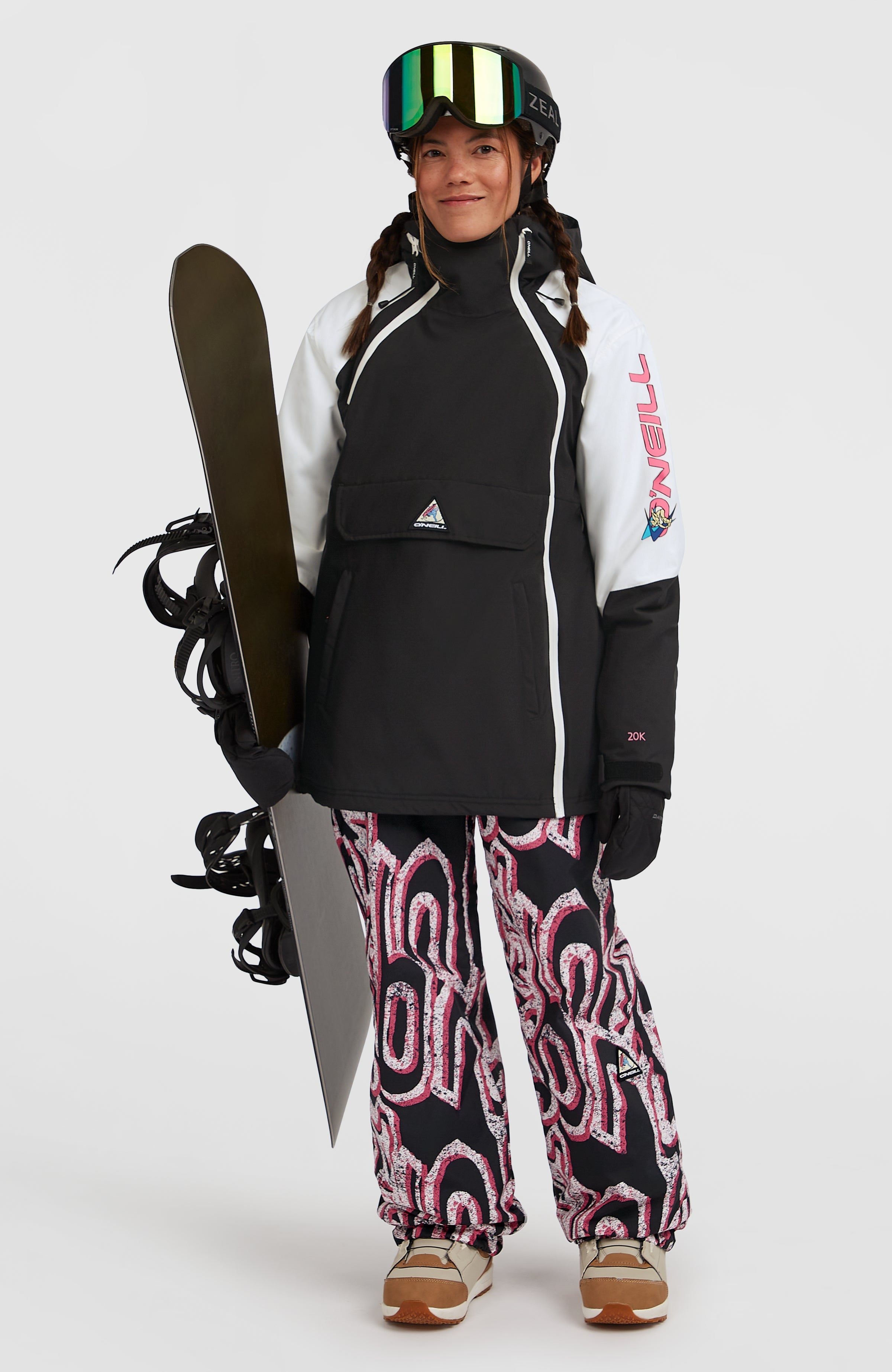 FWC'Play Asymmetric Snow Jacket Women - Black Out Colour Block