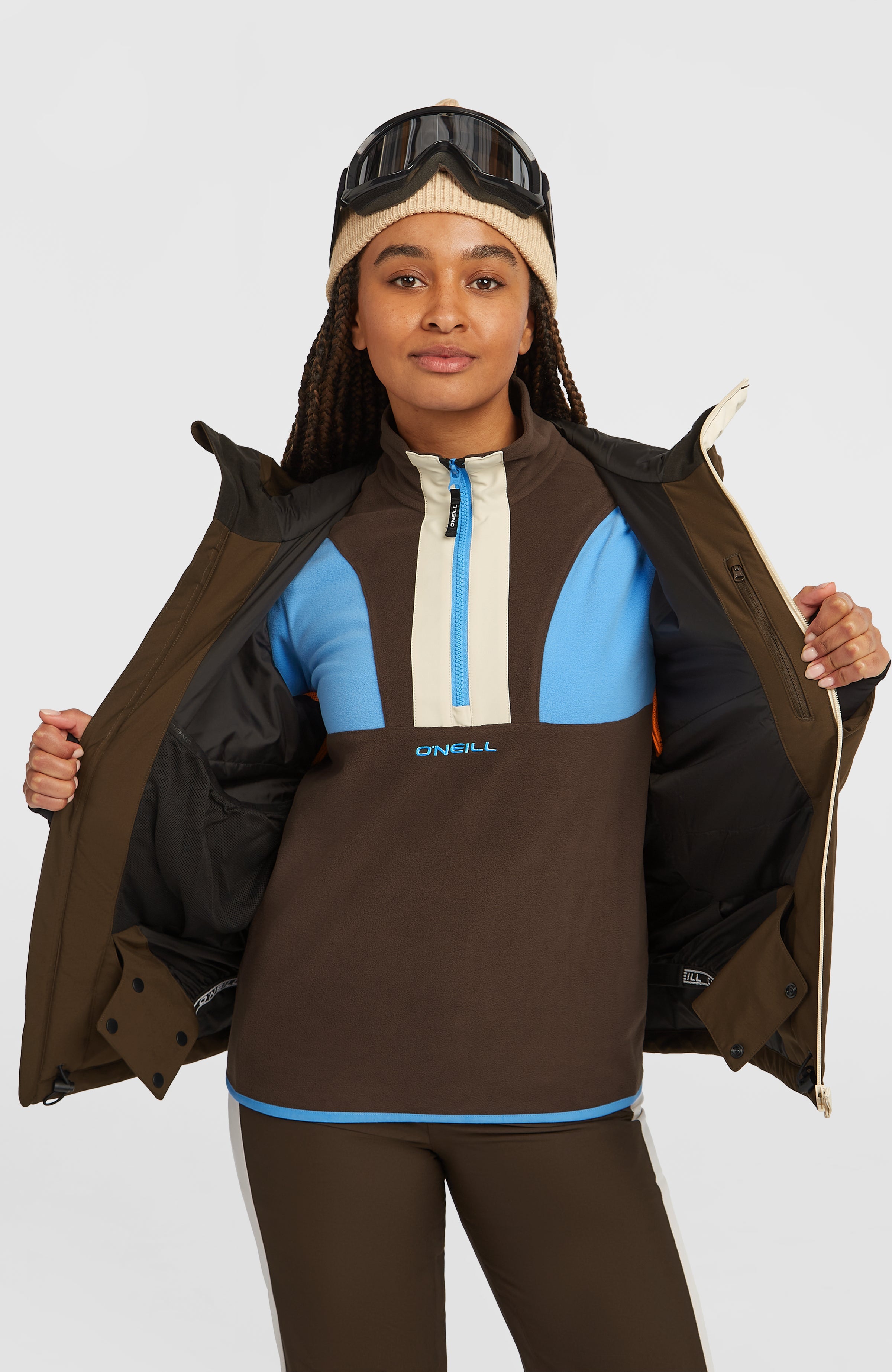 FWC'Cruz Duo Snow Jacket Women - Coffee Bean Colour Block