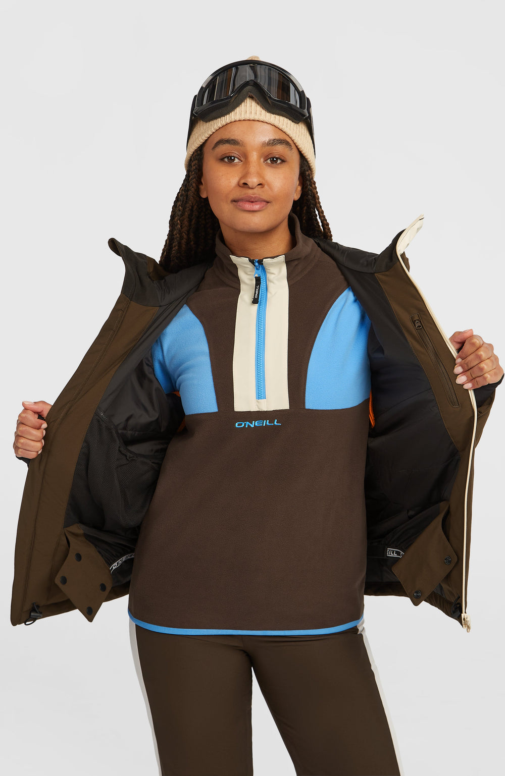 FWC'Cruz Duo Snow Jacket Women - Coffee Bean Colour Block