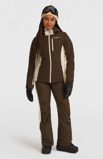 FWC'Cruz Duo Snow Jacket Women - Coffee Bean Colour Block