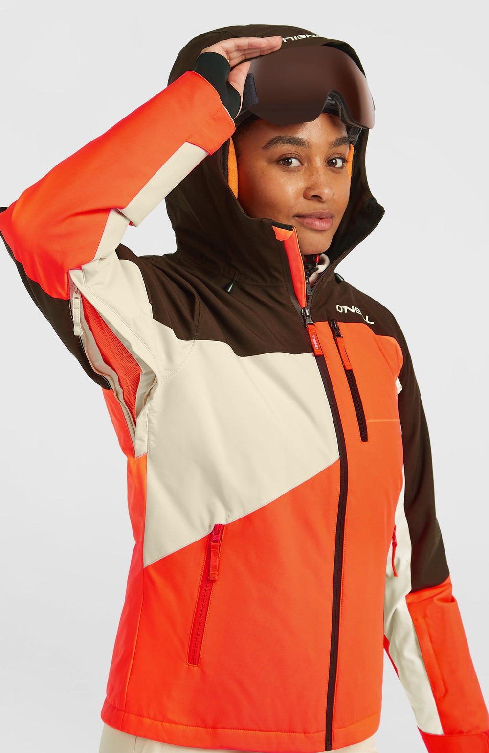 FWC'Cruz Triple Snow Jacket Women - Coffee Bean Colour Block