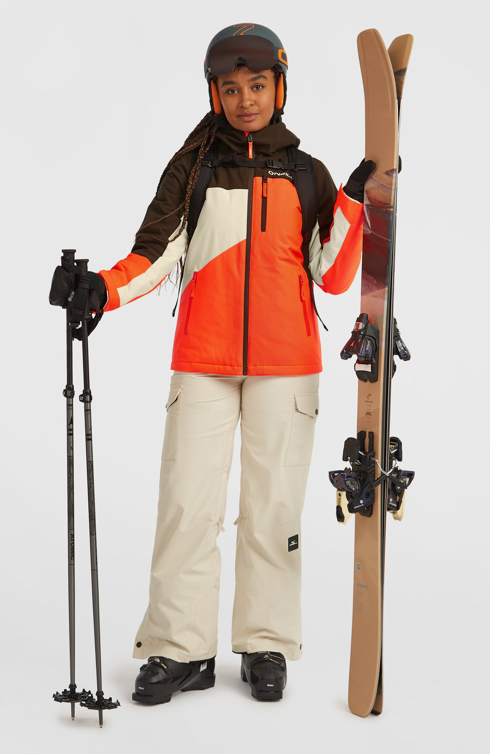 FWC'Cruz Triple Snow Jacket Women - Coffee Bean Colour Block