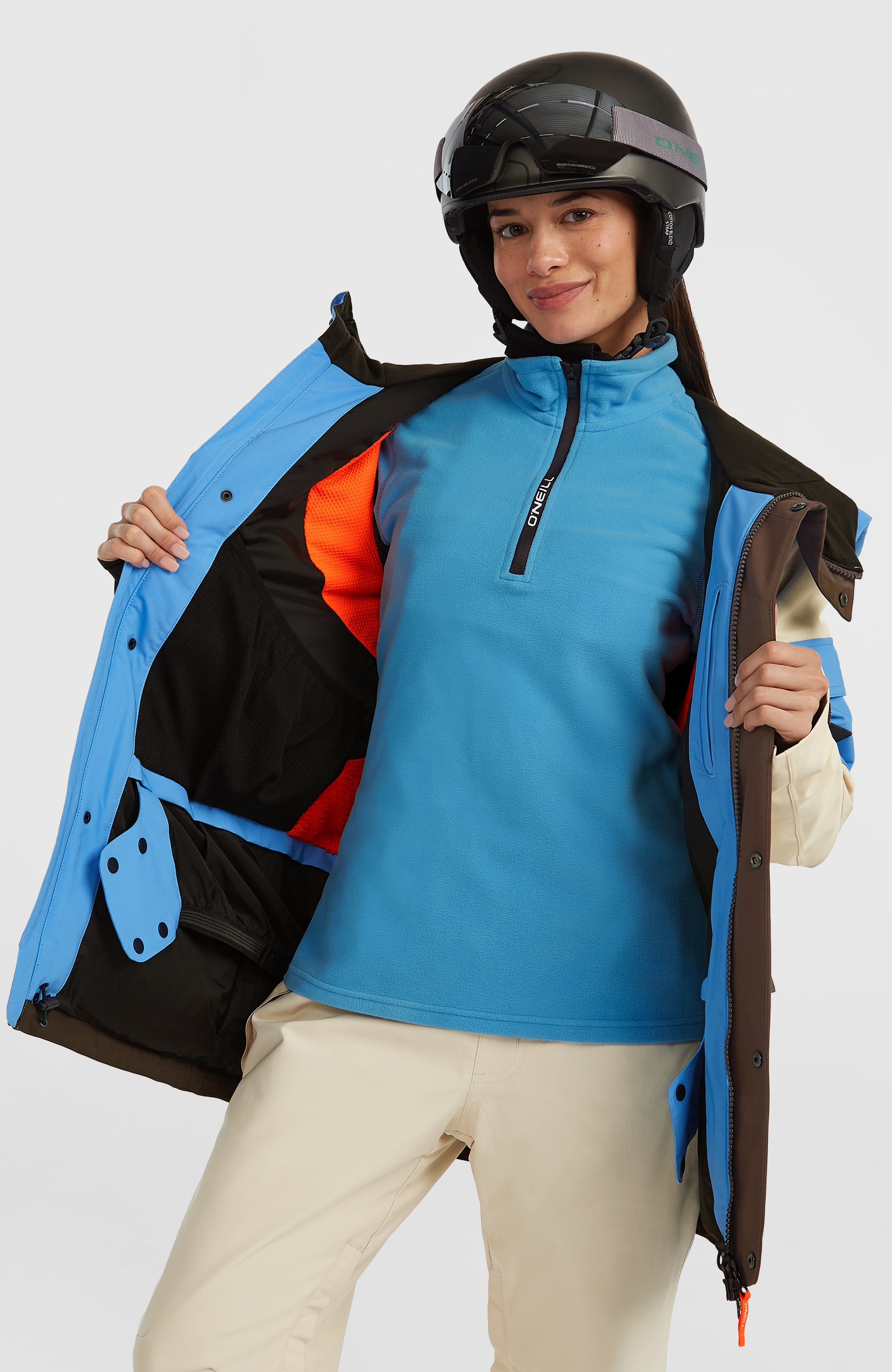FWC'Peak Pro Snow Jacket Women - Blue Poppy Colour Block