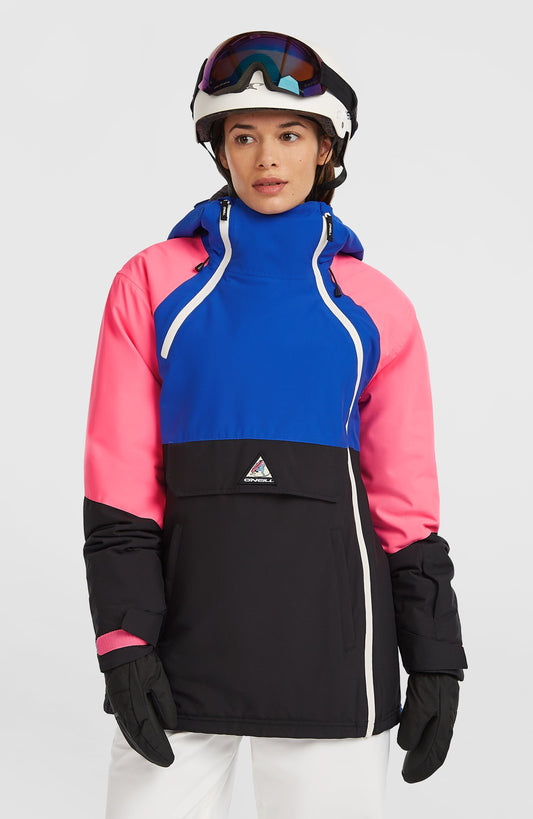 FWC'Play Asymmetric Snow Jacket Women - Active Blue Colour Block