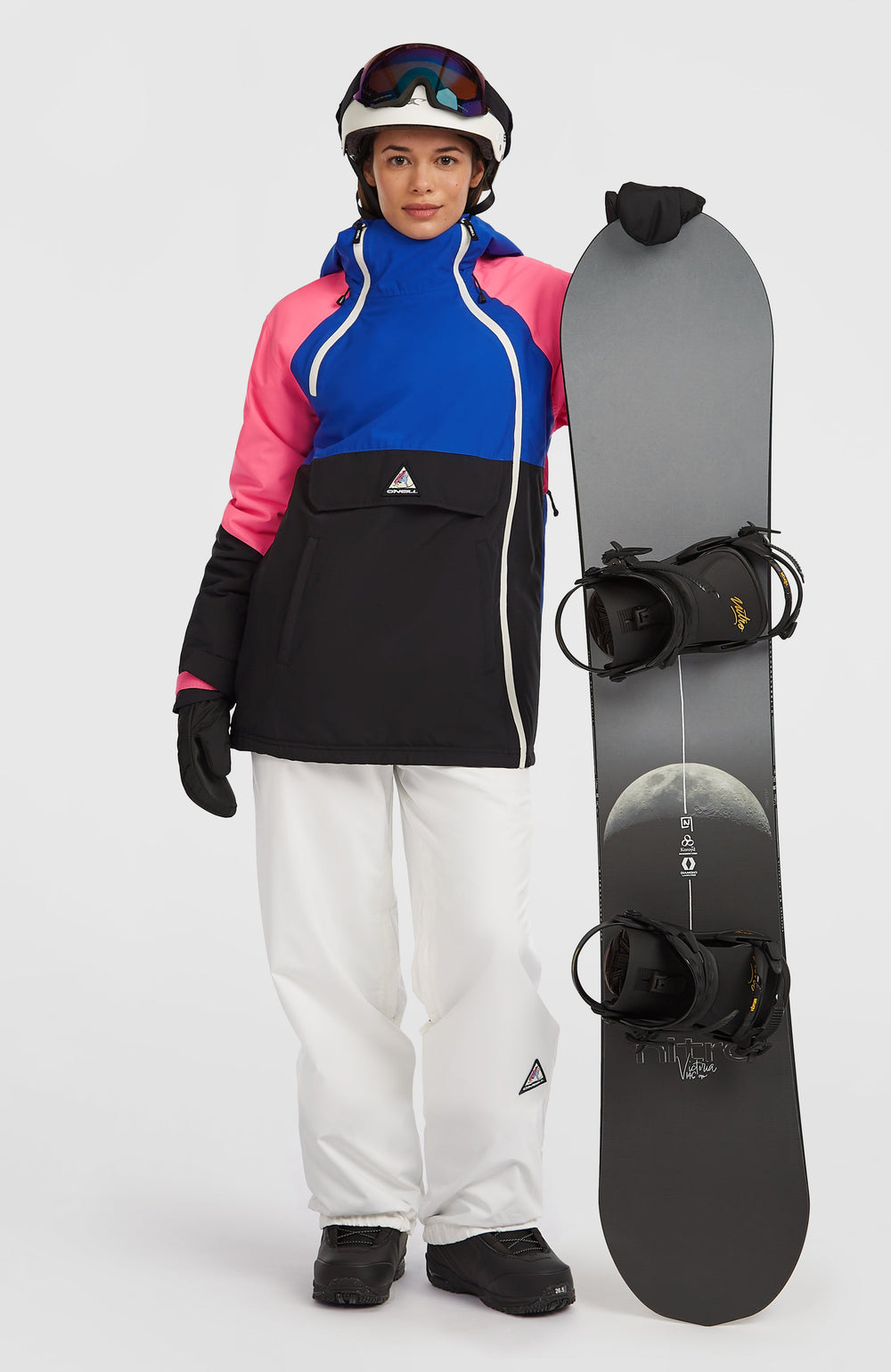 FWC'Play Asymmetric Snow Jacket Women - Active Blue Colour Block