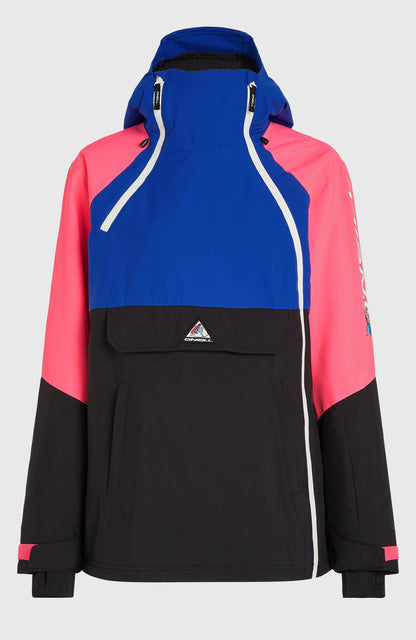 FWC'Play Asymmetric Snow Jacket Women - Active Blue Colour Block