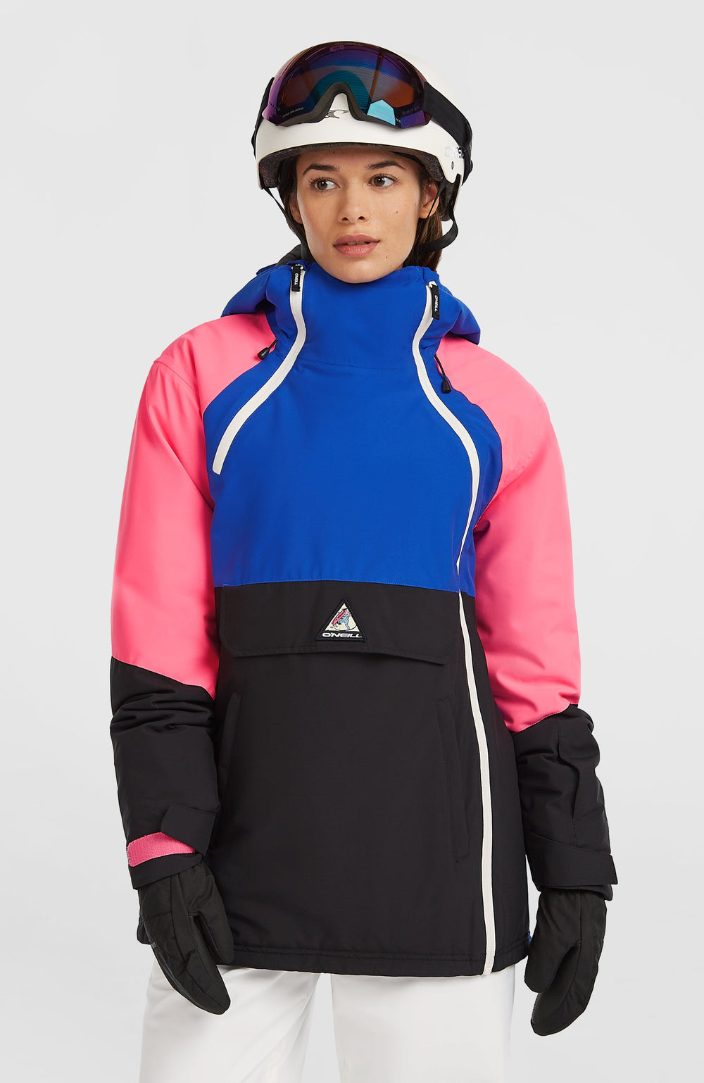 FWC'Play Asymmetric Snow Jacket Women - Active Blue Colour Block