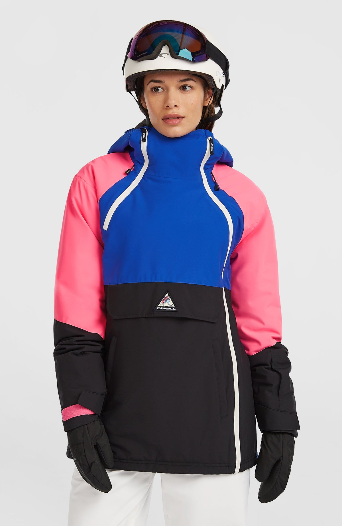 FWC'Play Asymmetric Snow Jacket Women - Active Blue Colour Block