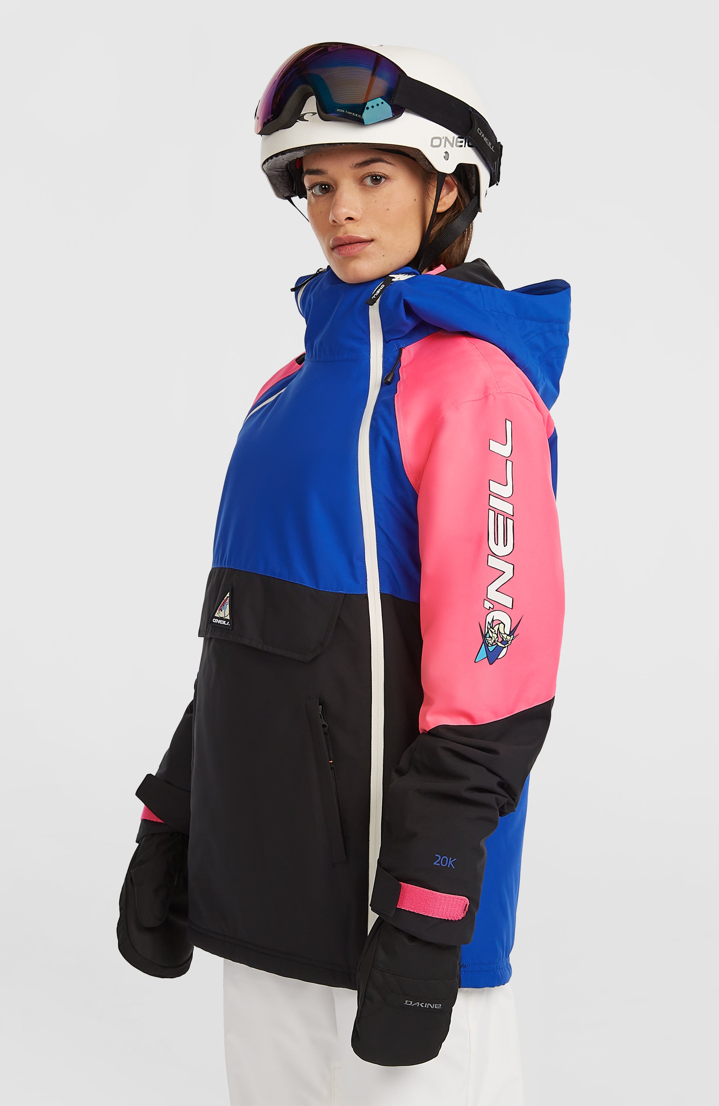 FWC'Play Asymmetric Snow Jacket Women - Active Blue Colour Block