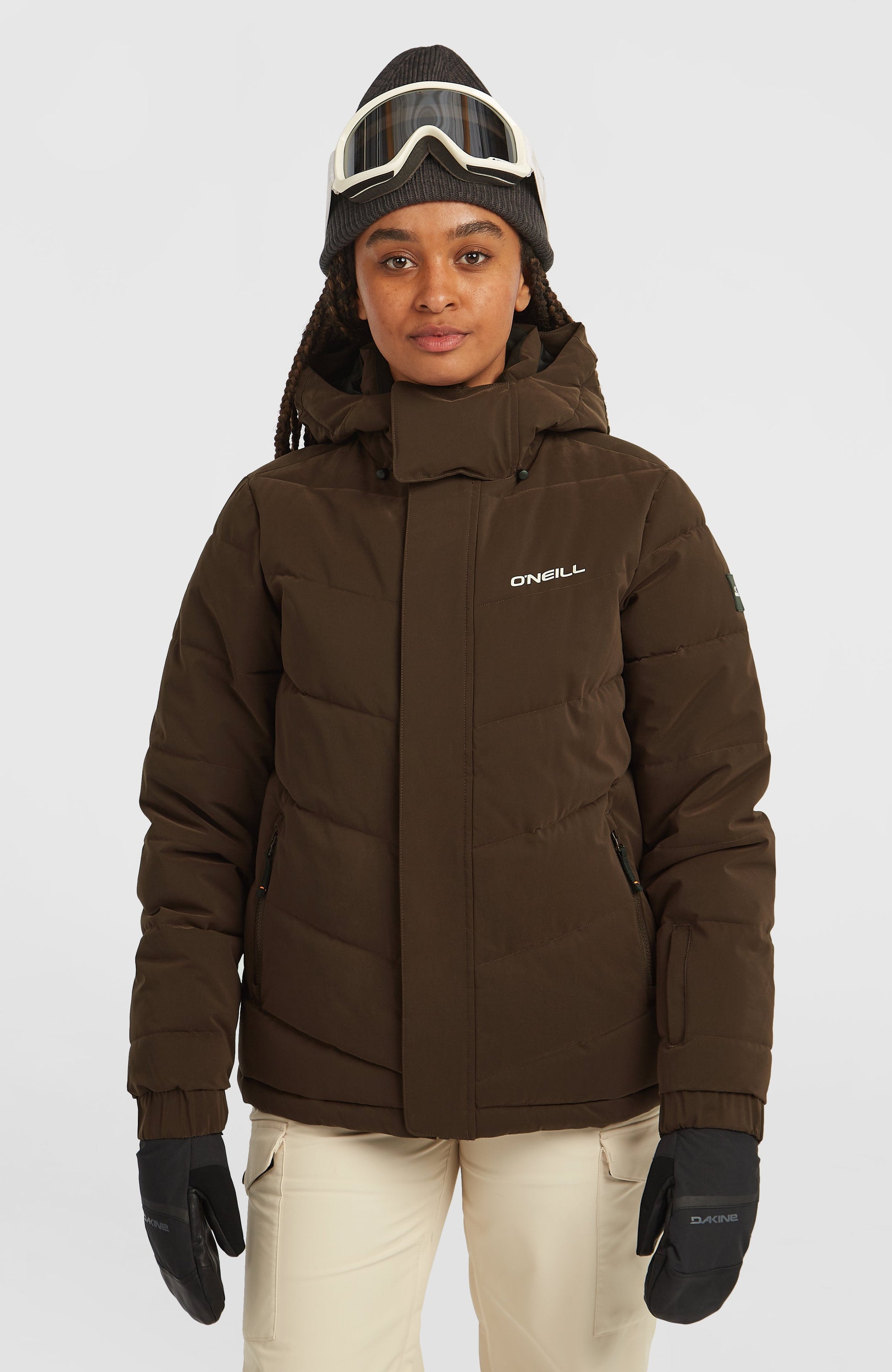 FWC'Cruz Hybrid Puffer Snow Jacket Women - Coffee Bean