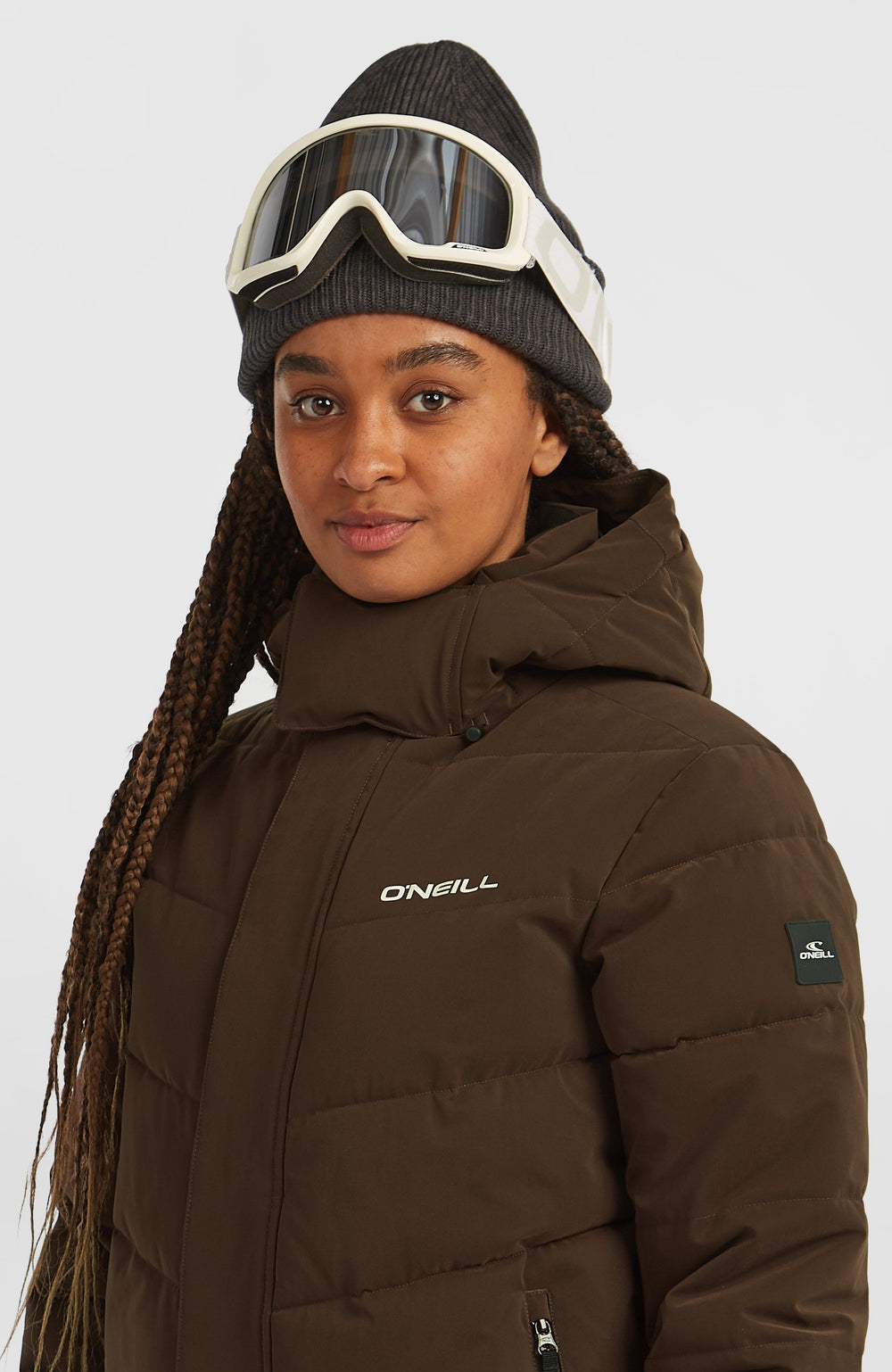 FWC'Cruz Hybrid Puffer Snow Jacket Women - Coffee Bean