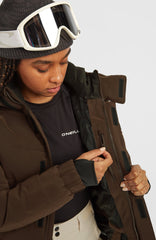 FWC'Cruz Hybrid Puffer Snow Jacket Women - Coffee Bean