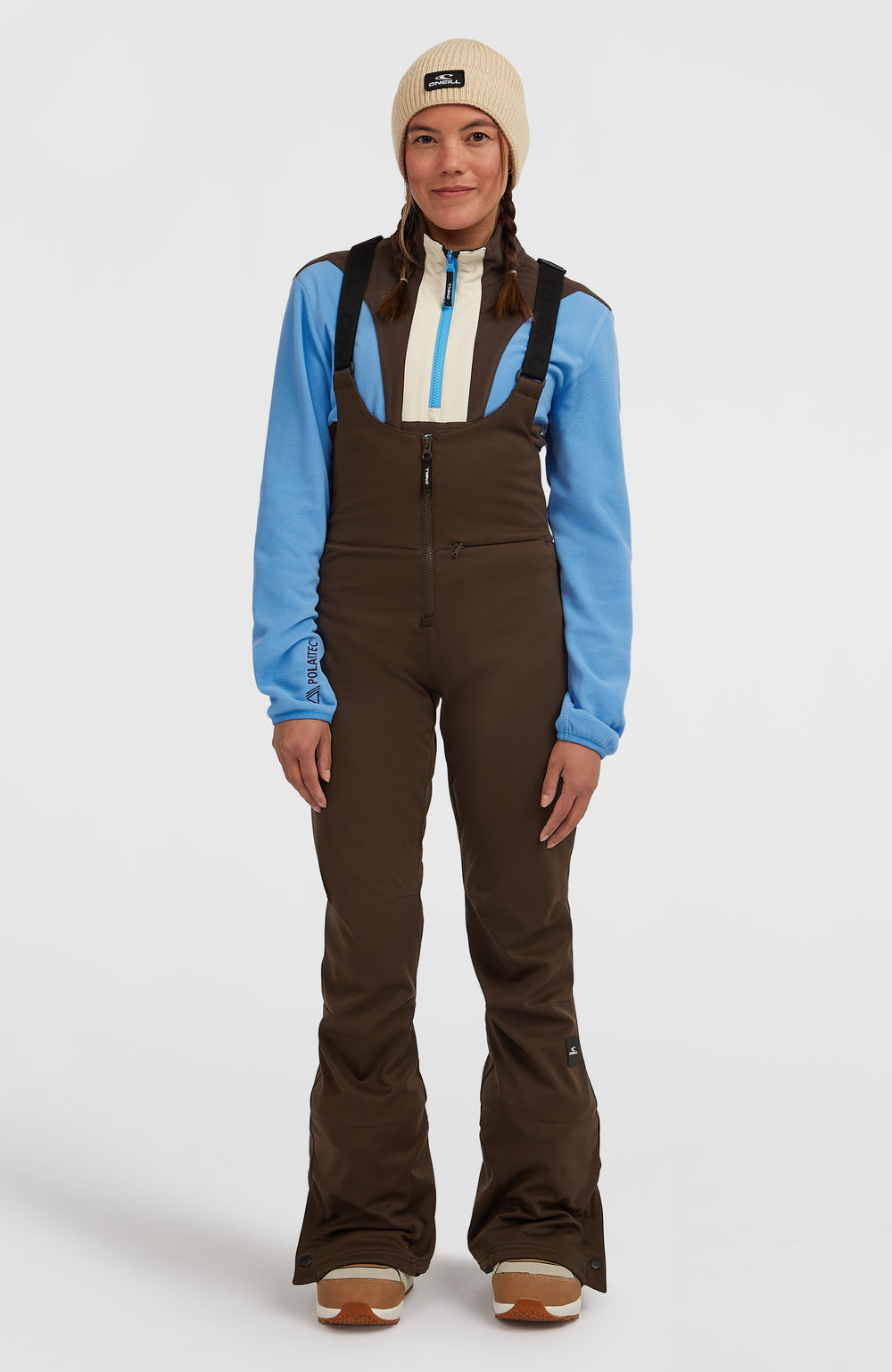 FWC'Cruz Softshell Suspender Snow Pants Women - Coffee Bean