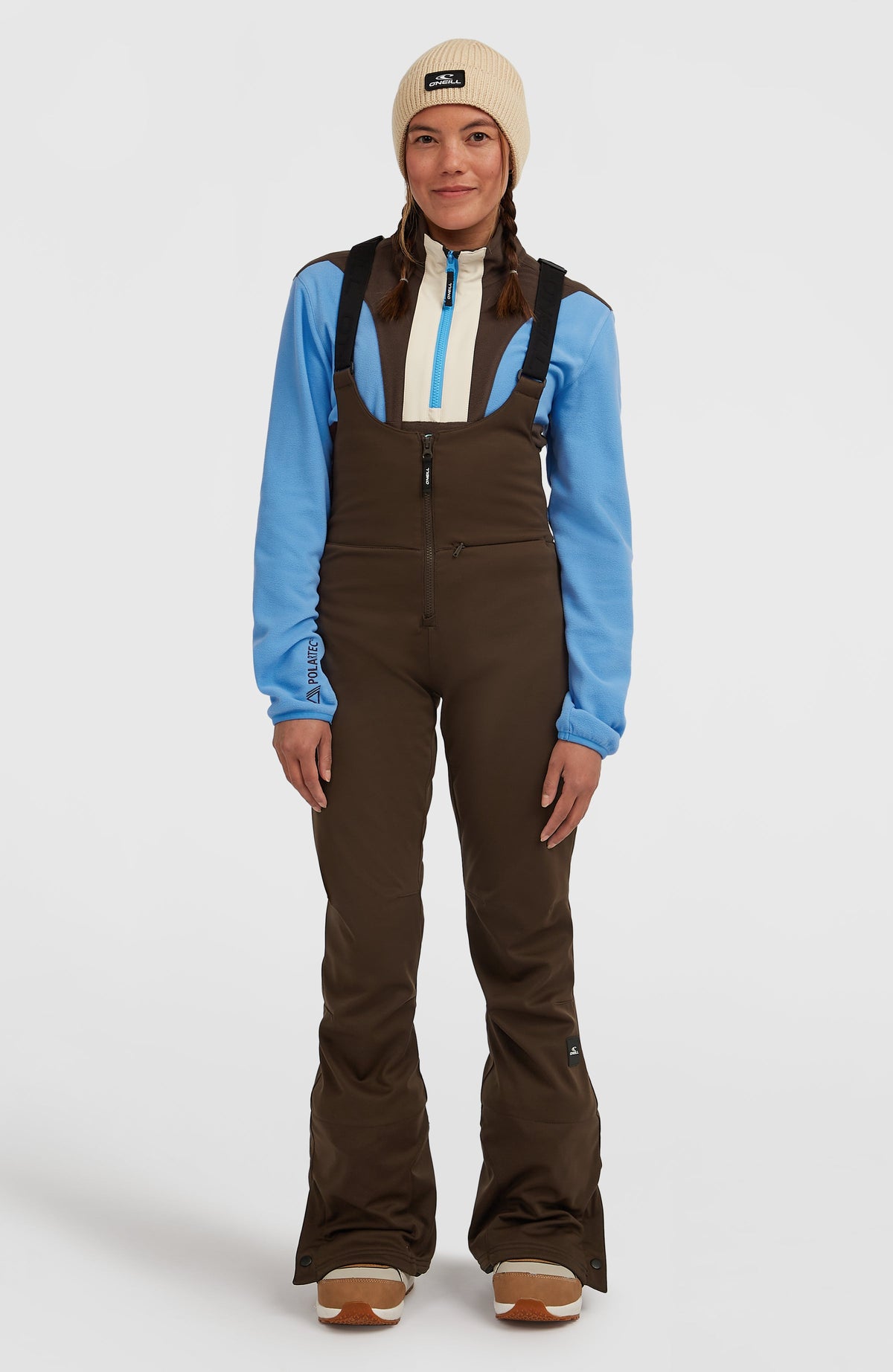 FWC'Cruz Softshell Suspender Snow Pants Women - Coffee Bean