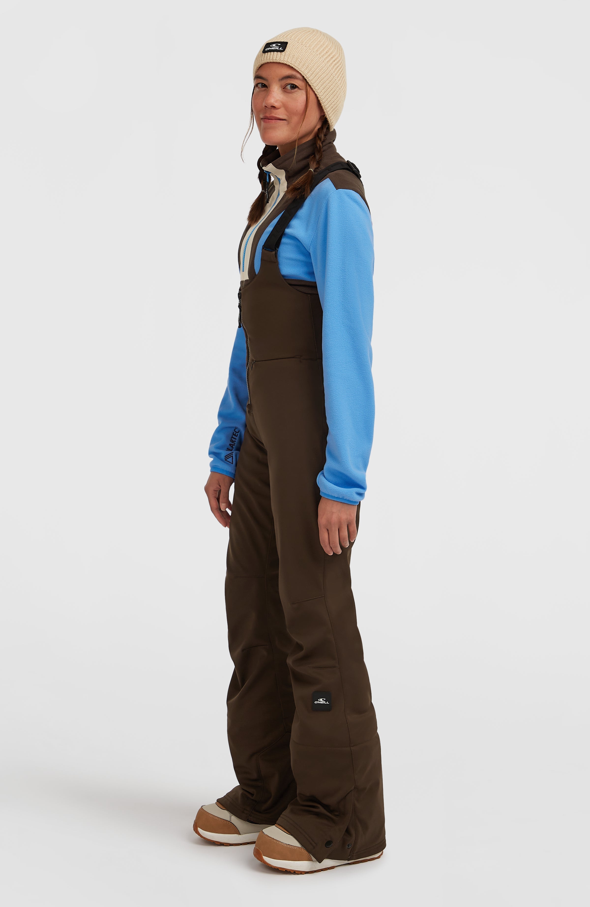 FWC'Cruz Softshell Suspender Snow Pants Women - Coffee Bean